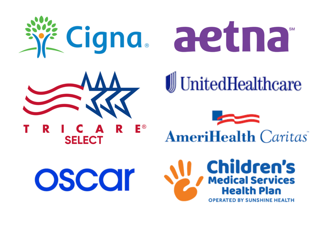 Cigna, Aetna, Tricare Select, United Healthcare, Oscar, Children's Medical Services